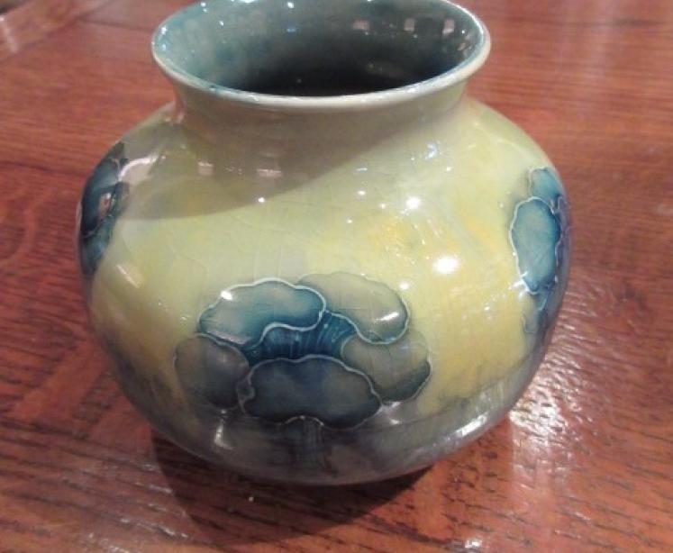 Moorcroft Hazeldene Yellow Tinted Liberty's Vase - Image 5
