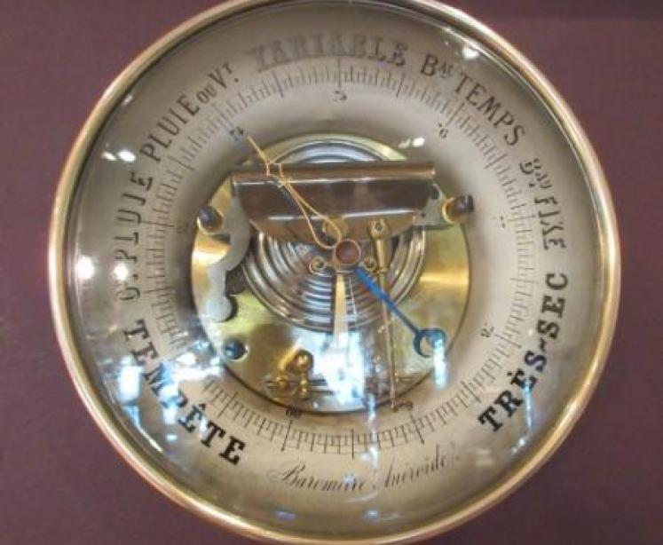 19th Century French Skeletonised Marine Barometer - Image 1