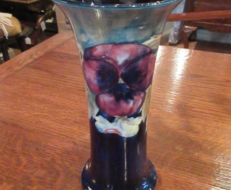 Early Moorcroft Pansy Flared Neck Vase - Image 1