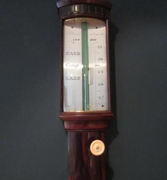 Fine Regency Period London Bow Fronted Stick Barometer