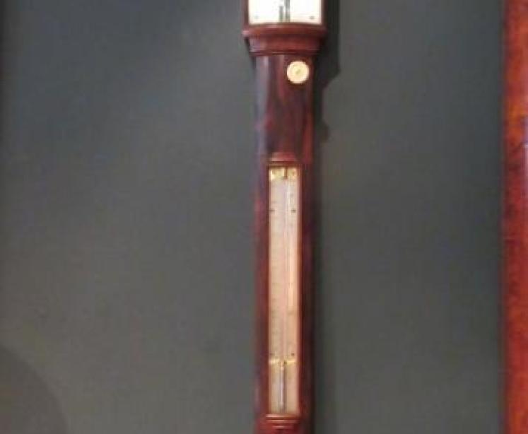 Fine Regency Period London Bow Fronted Stick Barometer - Image 5