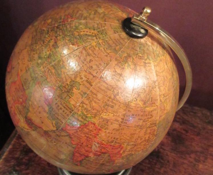 1920's Geographia 6" Paper Mache Terrestrial Globe - Image 3
