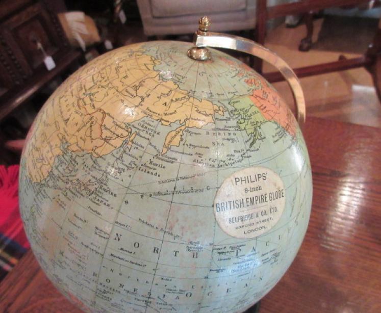 Phillip's of London 8" Paper Mache Terrestrial Globe - Image 4