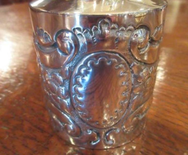 Edwardian Period Silver Lidded Caddy - Image 3