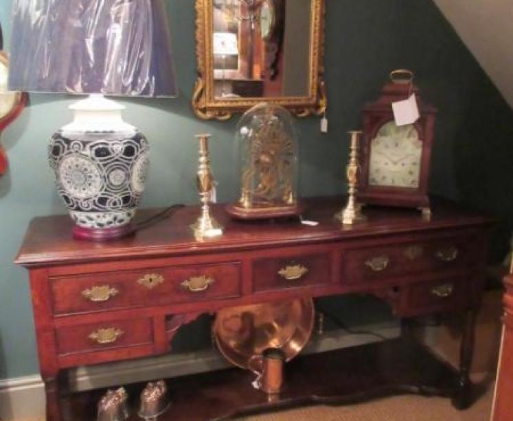 George III Period Oak Open Pot Board Dresser - Image 1