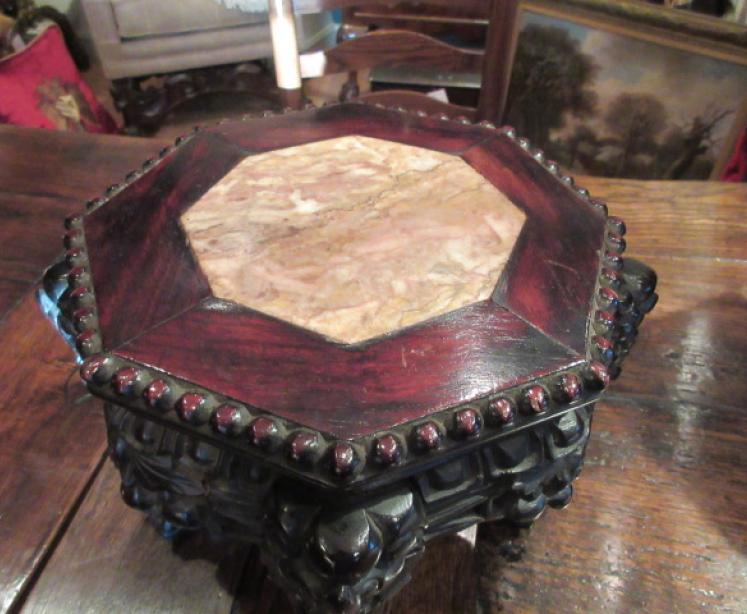 19th Century Oriental Hardwood Plant Stand - Image 2