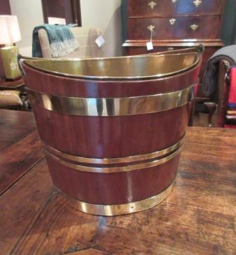 George III Period Mahogany Peat Bucket