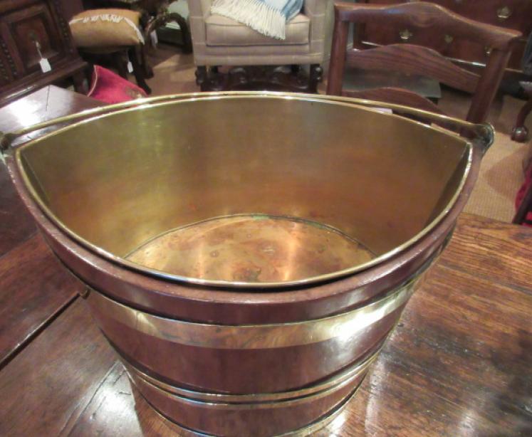 George III Period Mahogany Peat Bucket - Image 2