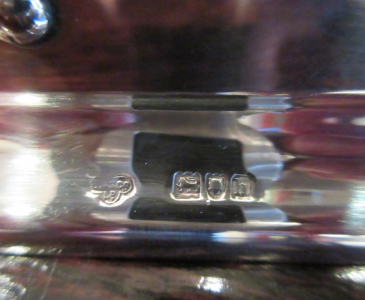 George V Period Silver Table Cigar Cutter - Image 5