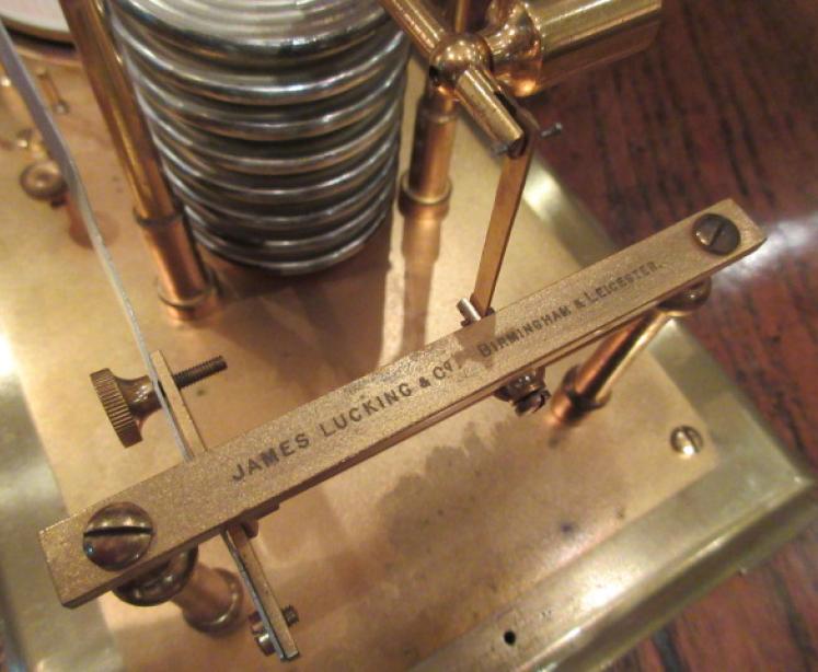 Top Quality Victorian Gilt Brass Barograph - Image 4