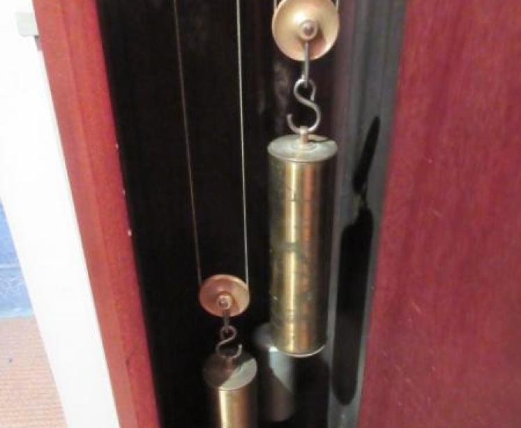 Fine Sheraton Inlaid Weight Driven Grandmother Clock - Image 4