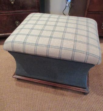 Mid Victorian Upholstered Shaped Ottoman