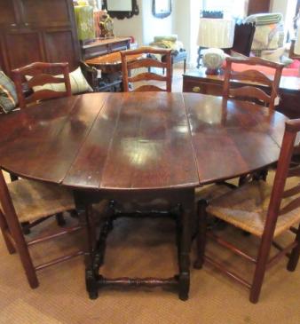 Large George II Period Oval Oak Gateleg Table