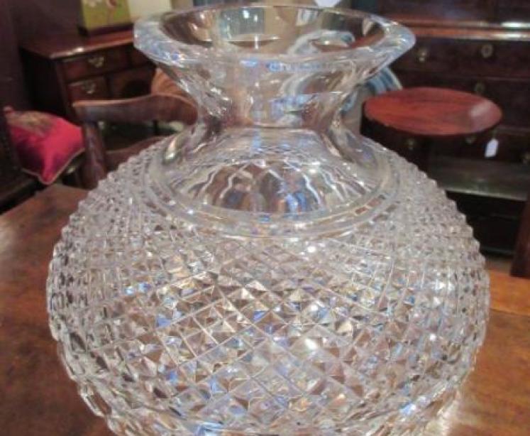 Superb Edwardian Period Crystal Cut Glass Lamp - Image 3