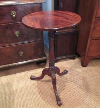 Early Victorian Figured Mahogany Lamp Table