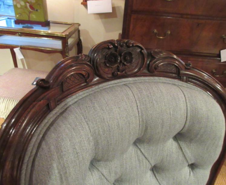 Superb Early Victorian Rosewood Open Armchair - Image 2