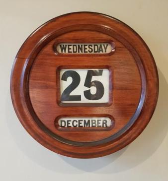 Victorian Walnut Perpetual Wall Calendar