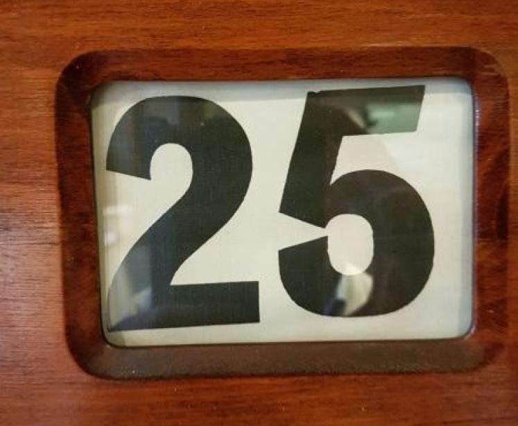 Victorian Walnut Perpetual Wall Calendar - Image 2