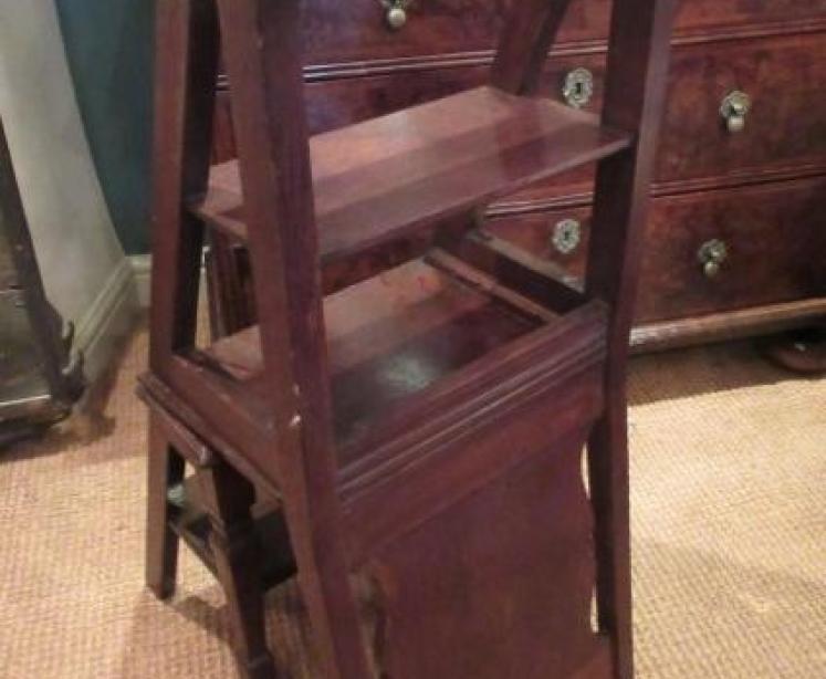 Set of Late 19th Century Arts & Crafts Folding Library Steps - Image 5
