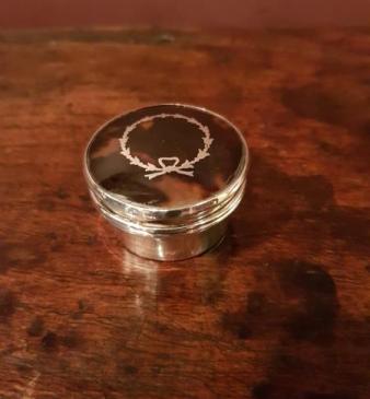 George V Period Silver & Tortoiseshell Rouge Pot