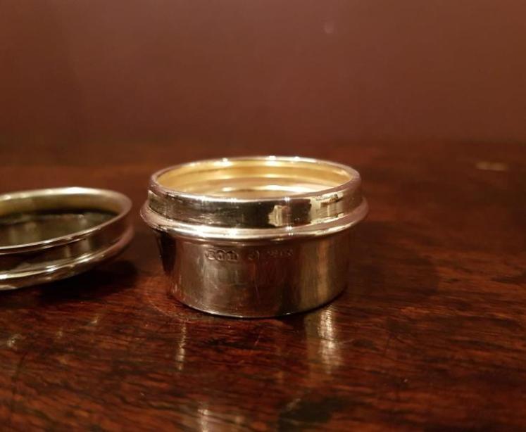 George V Period Silver & Tortoiseshell Rouge Pot - Image 4