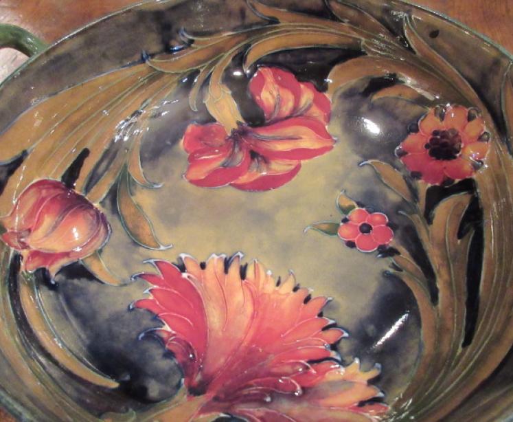 Early Moorcroft Spanish Twin Handled Pedestal Bowl - Image 3