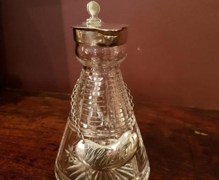 Silver and Cut Crystal Whiskey Noggin - Image 1