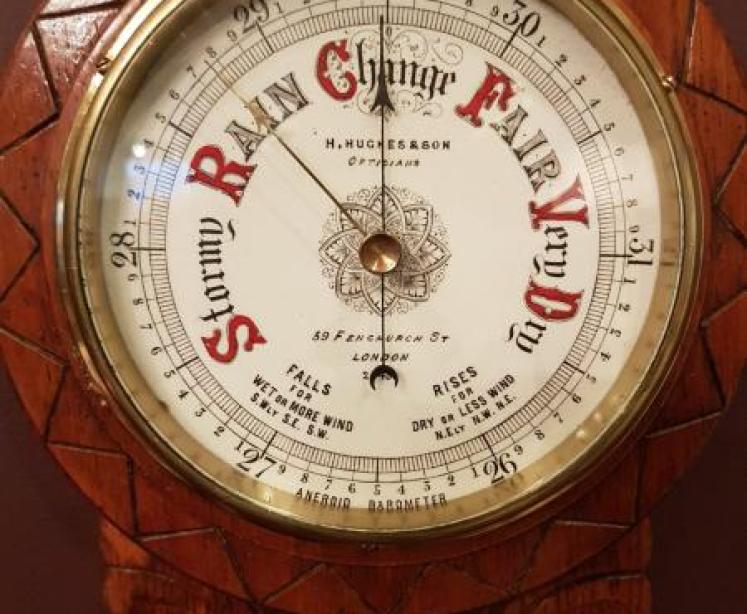Small Superior Quality London Made Banjo Barometer - Image 2