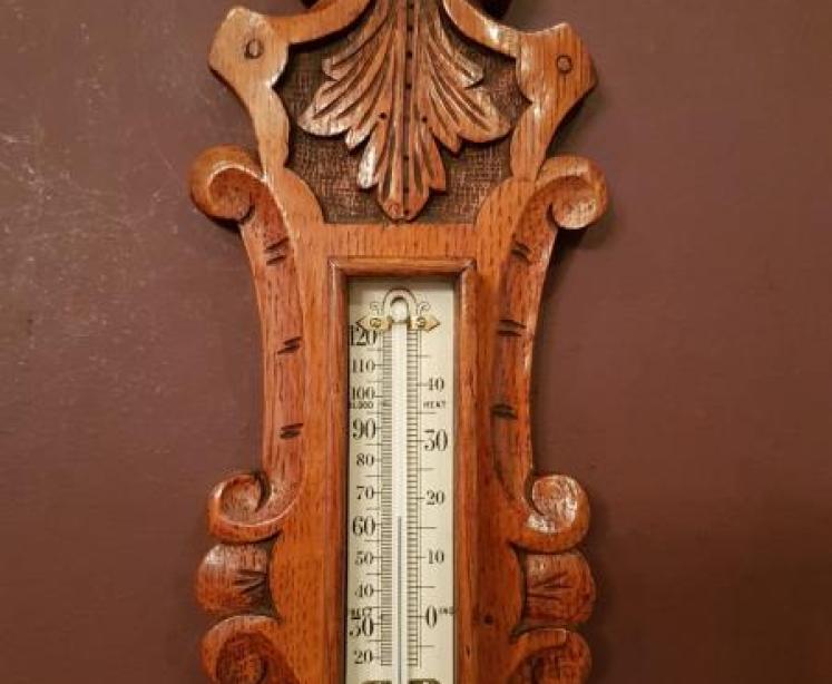 Small Superior Quality London Made Banjo Barometer - Image 3