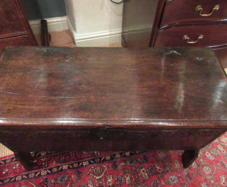 Superb George I Period Oak Six Plank Coffer.c.1720 - Image 2