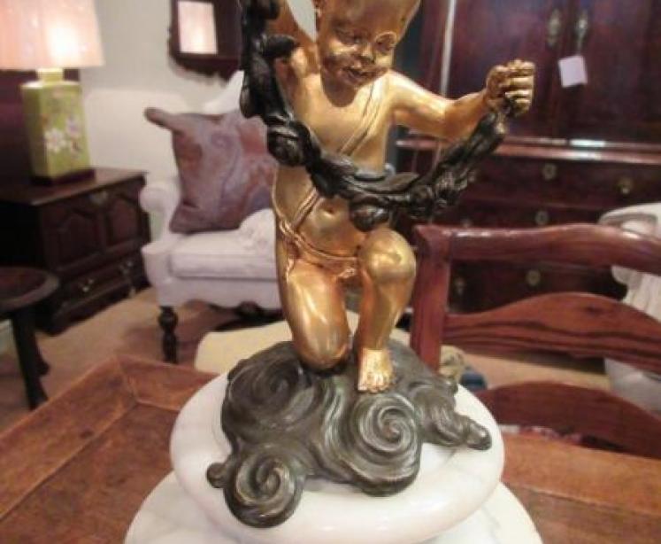 Superb Rare 19th Century Marble Rotating Clock - Image 2