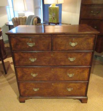 Mid Victorian Burr Walnut Chest of Drawers