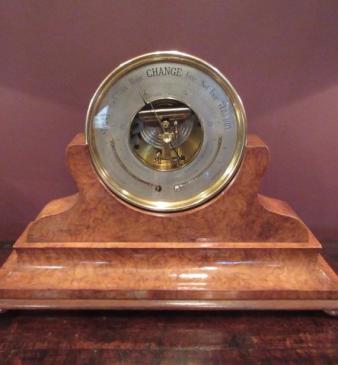 Superb Mid Victorian 8" Bronze Marine Barometer in Stand