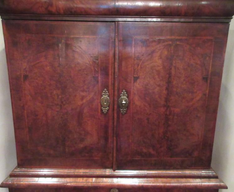 Outstanding George I Period Figured Walnut Escritoire - Image 2