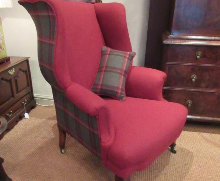 Top Quality Victorian Upholstered Wing ir - Image 1