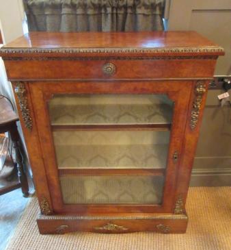 Top Quality Mid Victorian Burr Walnut Pier Cabinet