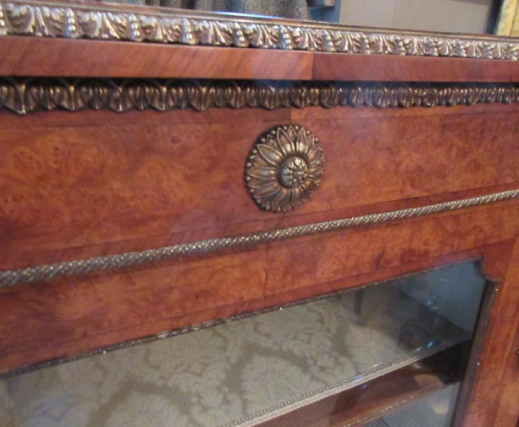 Top Quality Mid Victorian Burr Walnut Pier Cabinet - Image 5