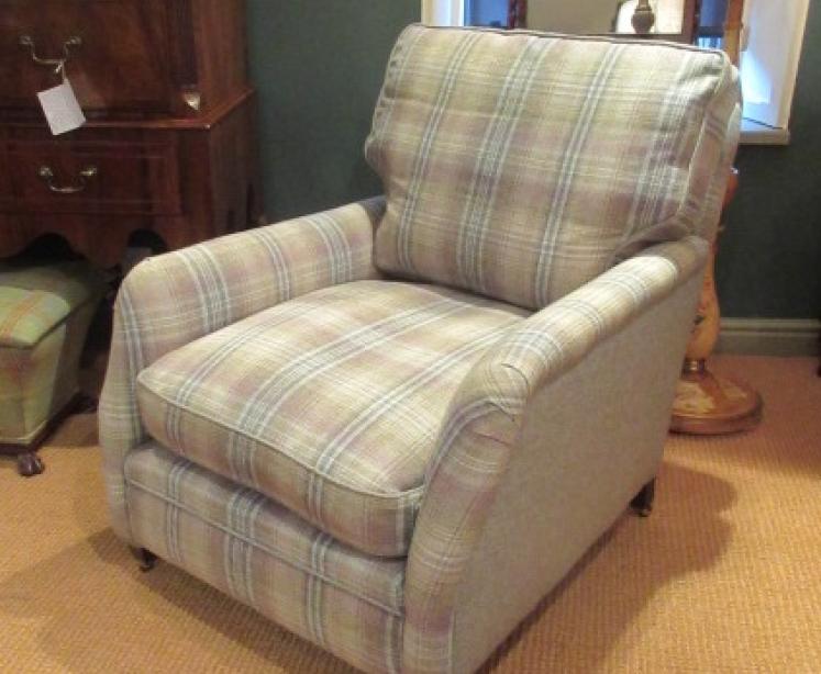 Late 19th Century Upholstered Club Armchair - Image 1