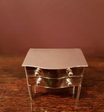 Rare George VI Period Silver Miniature Chest