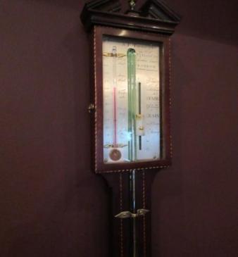 Superb George III Period Sheraton Inlaid London Stick Barometer