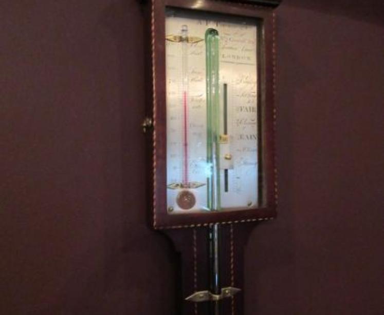 Superb George III Period Sheraton Inlaid London Stick Barometer - Image 1