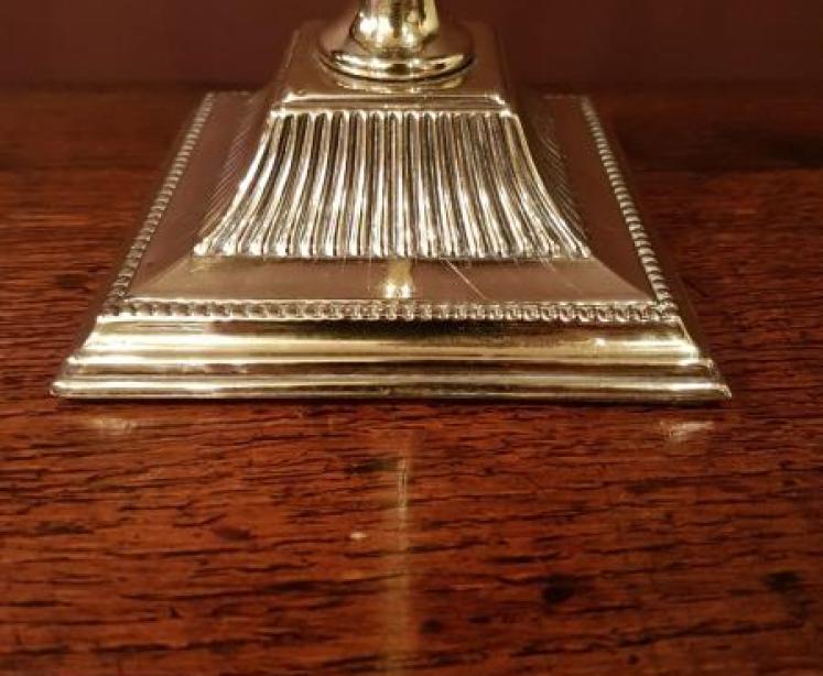 Edwardian Brass Twin Arm Table Lamp - Image 5