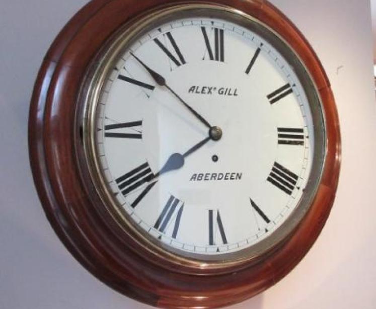 Victorian Aberdeen Single Fusee 12" Wall Clock - Image 1