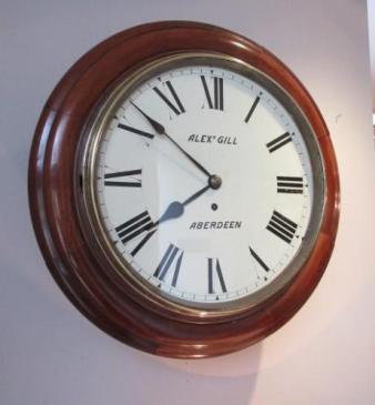 Victorian Aberdeen Single Fusee 12" Wall Clock