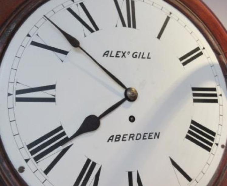 Victorian Aberdeen Single Fusee 12" Wall Clock - Image 2