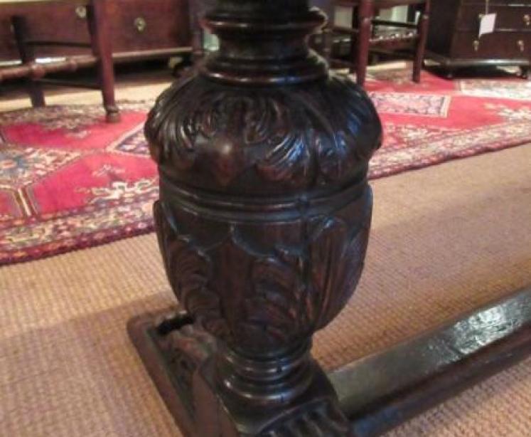 Superb George I Period Oak Planked Top Refectory Table - Image 4