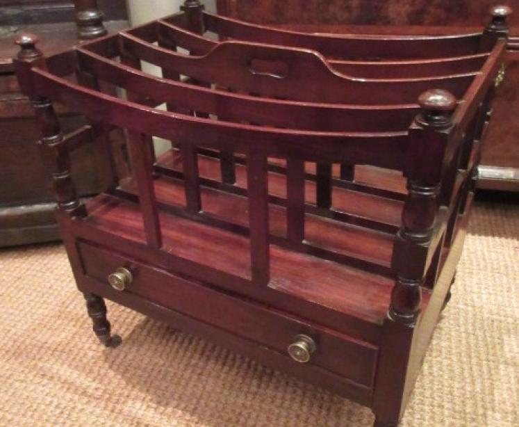 Early Victorian Mahogany Music Canterbury - Image 1