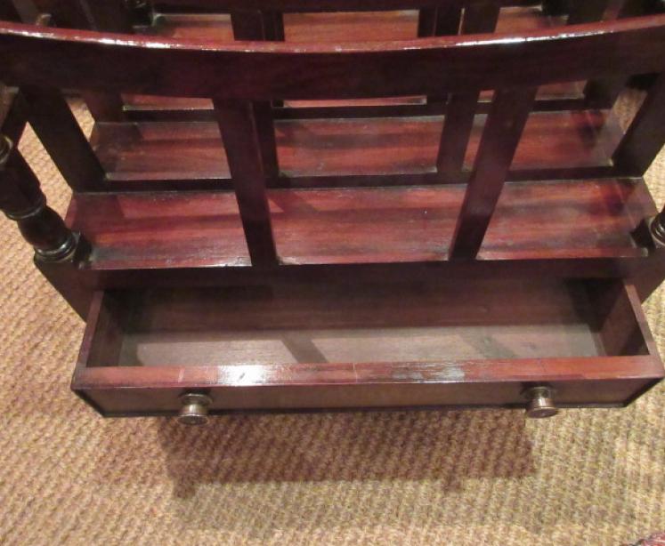 Early Victorian Mahogany Music Canterbury - Image 3