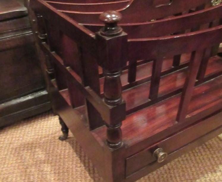 Early Victorian Mahogany Music Canterbury - Image 4