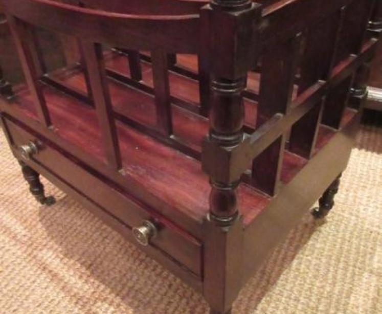 Early Victorian Mahogany Music Canterbury - Image 5